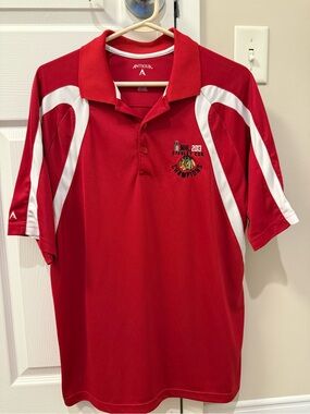 NHL Chicago Blackhawks Polo Shirt Men’s Large 2013 Stanley Cup Antigua Red EUC